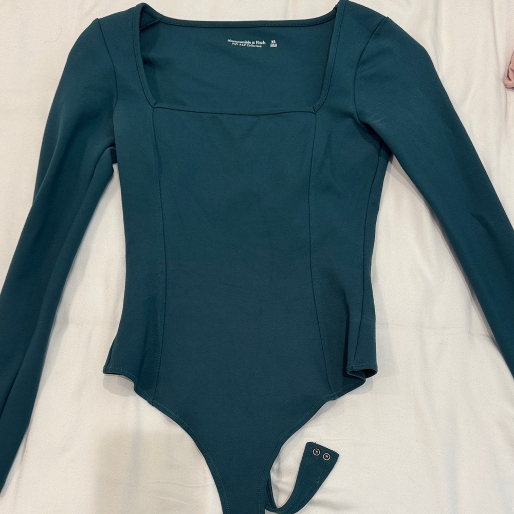 Abercrombie & Fitch Teal Long Sleeve Bodysuit